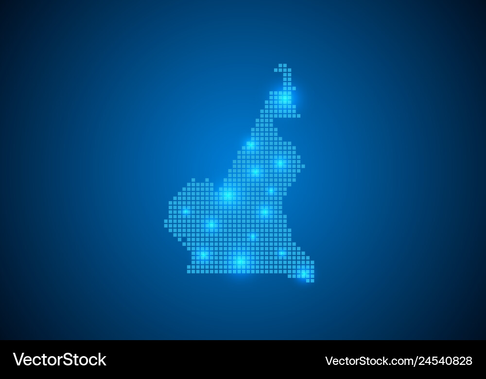 Abstract blue background with map internet line Vector Image