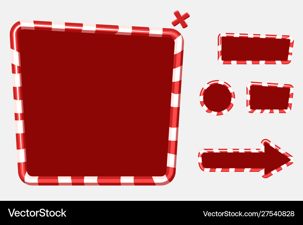 Christmas user interface for mobile or game ui Christmas user interface for mobile or game ui vector image
