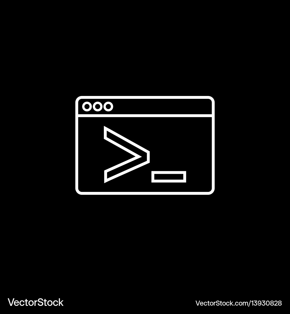 Coding Line Icon - Abstract vector image