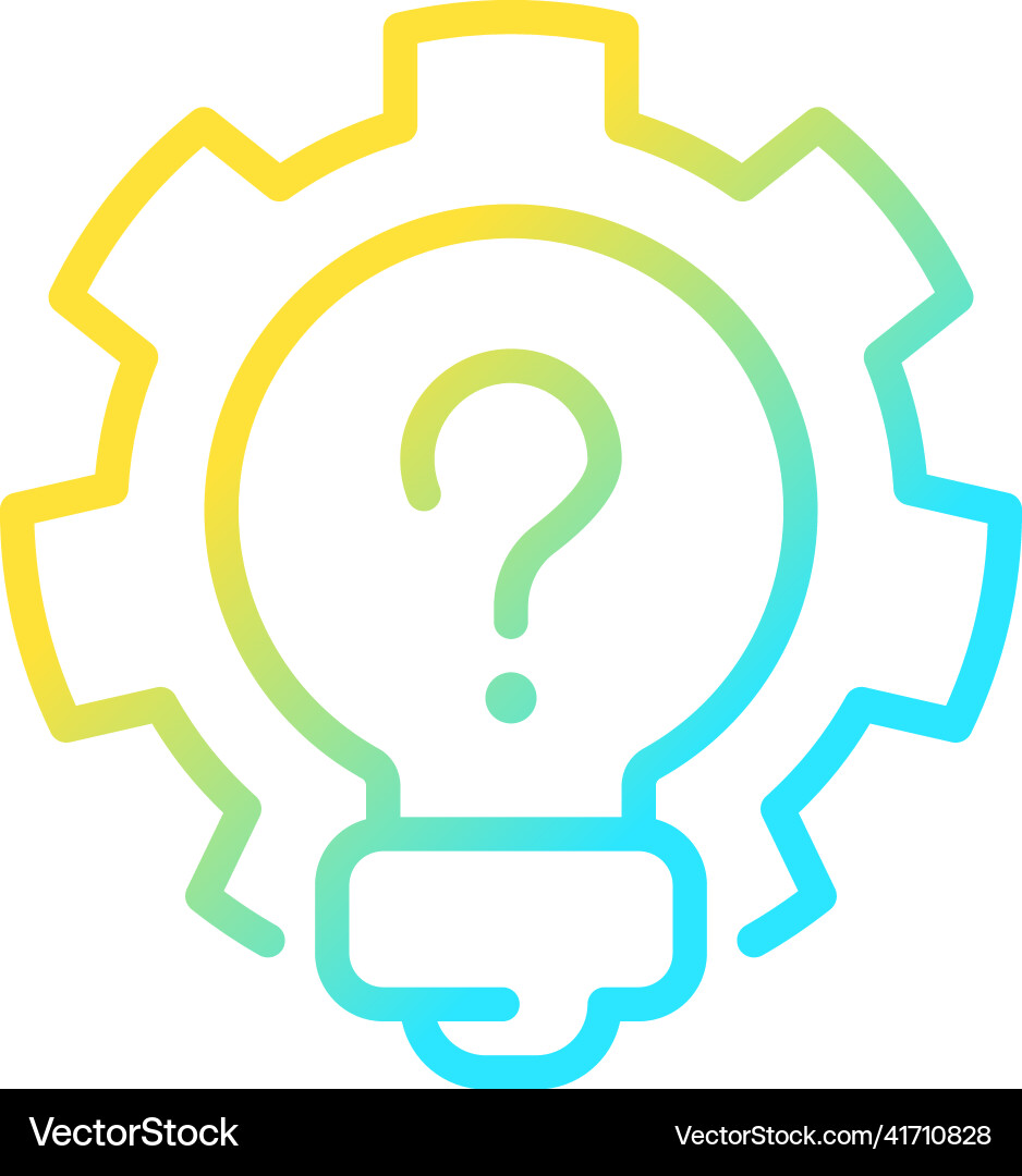 Creative question gradient linear icon Creative question gradient linear icon vector image