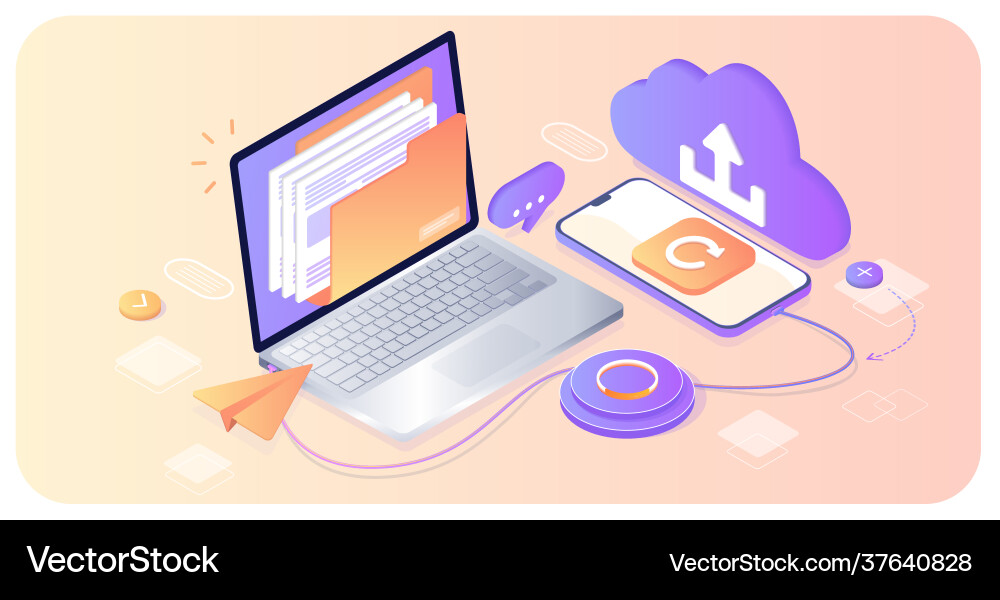 Datenbank mit Cloud-Server-Datensatzprozess Datenbank mit Cloud-Server-Datensatzprozess vektorbild