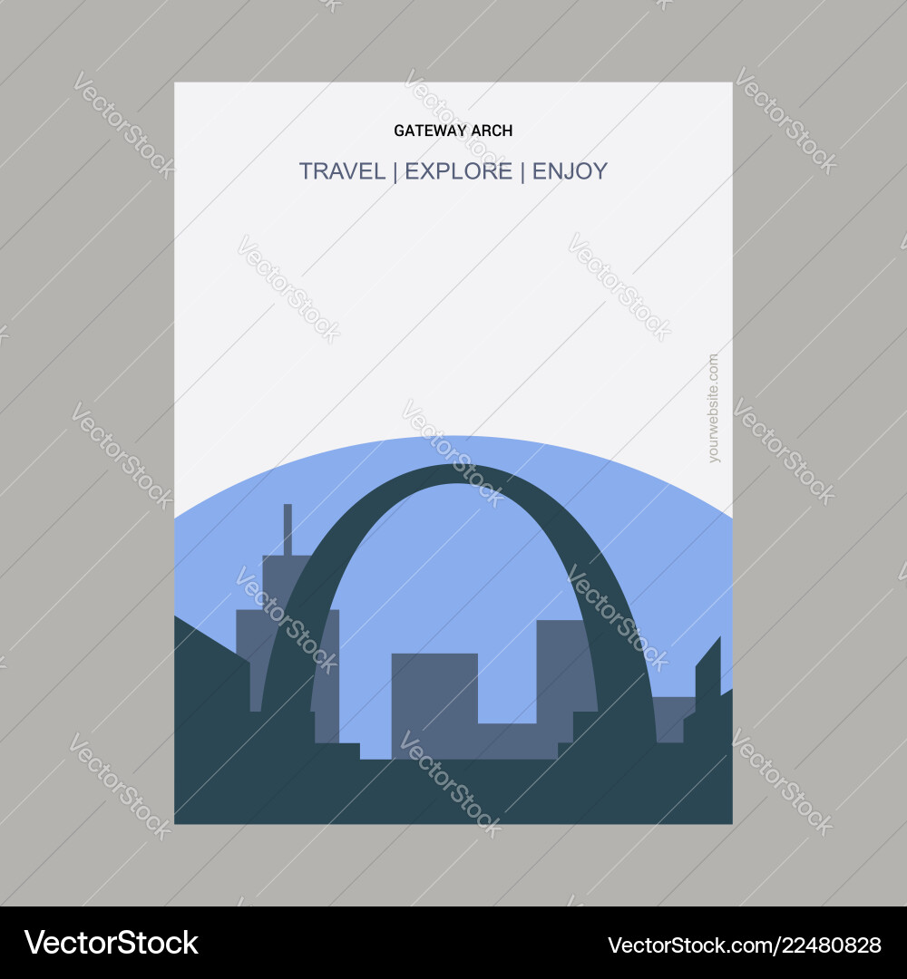 Gateway arch st louis usa vintage style landmark Gateway arch st louis usa vintage style landmark vector image