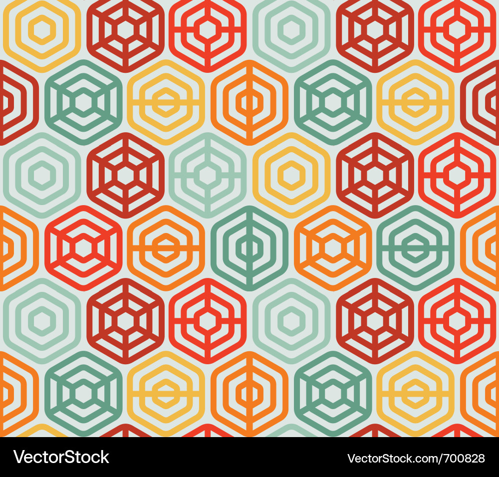 Hexagonal Geometric Pattern Vector Image