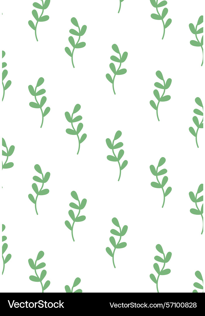 Leafy branch pattern background Leafy branch pattern background vector image