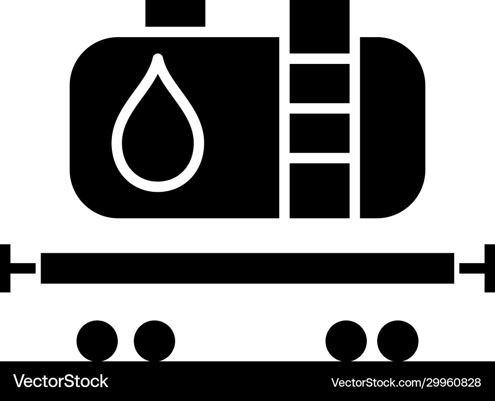 Öltransport schwarzes Icon Konzept Öltransport schwarzes Icon Konzept vektorbild