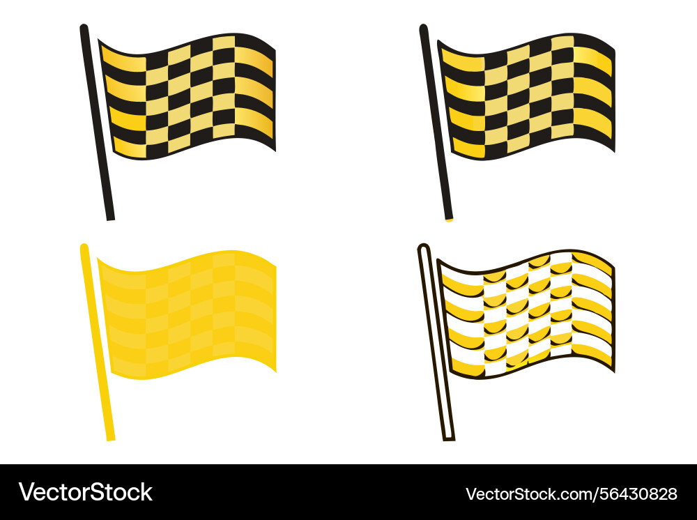 Multiple flags in different shapes and styles Vector Image