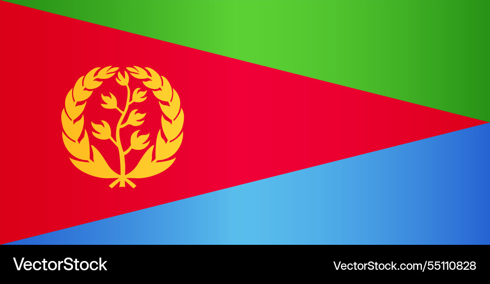 National flag of eritrea element vector image