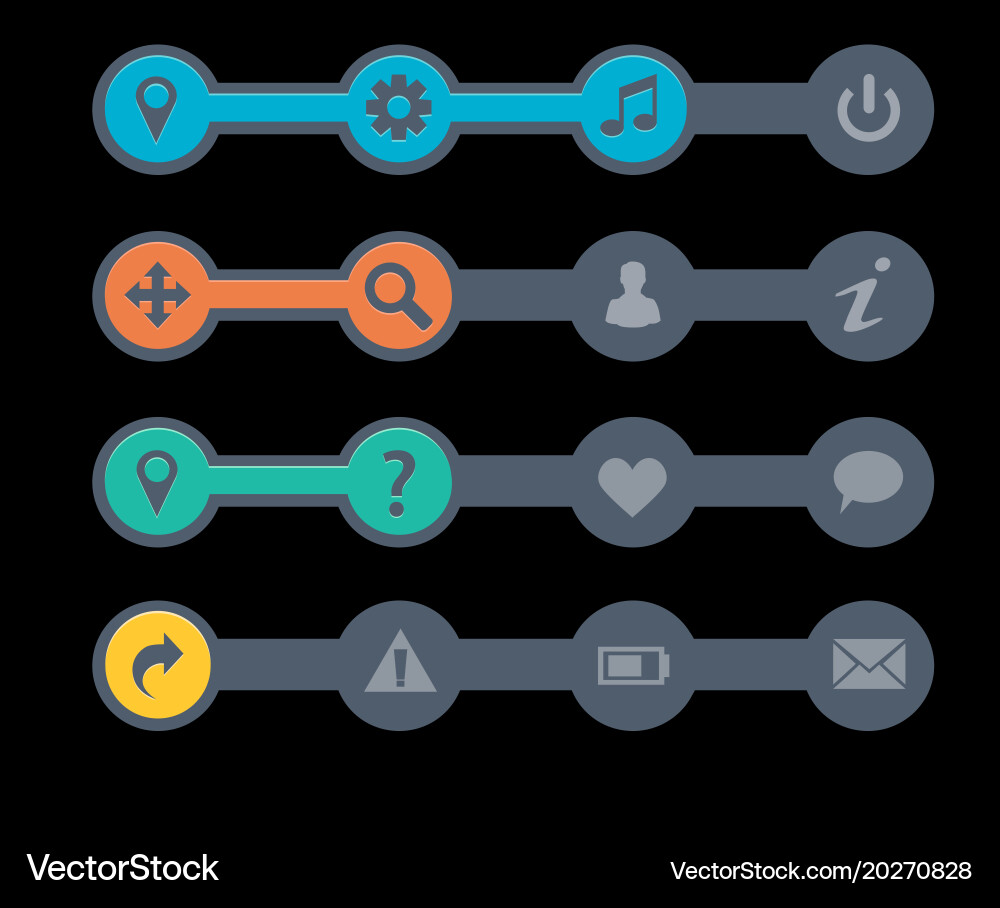 Navigation menu bars Vector Image