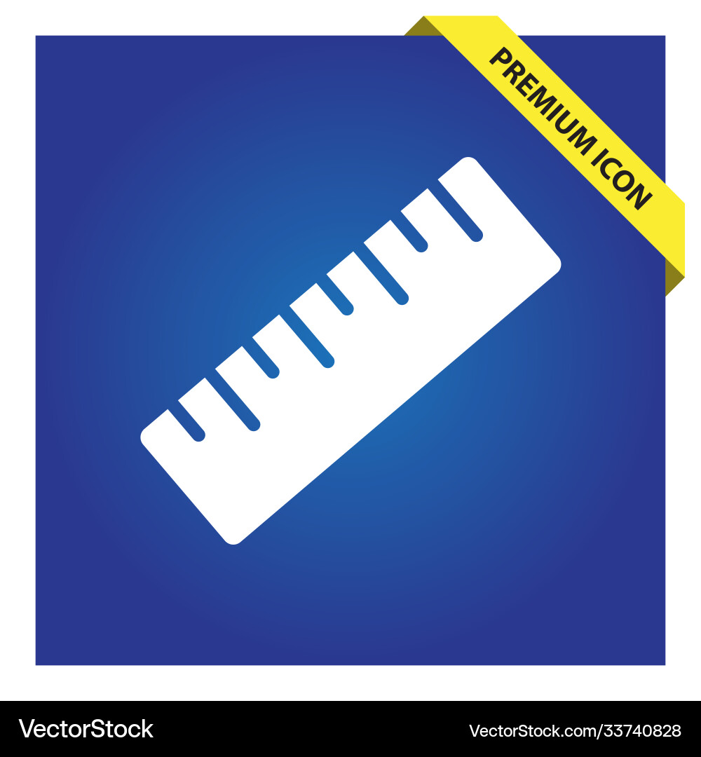 Ruler icon for web and mobile Vector Image