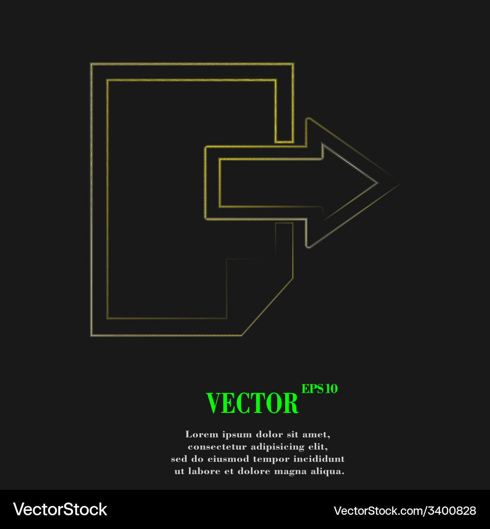 Send export file icon symbol flat modern web vector image
