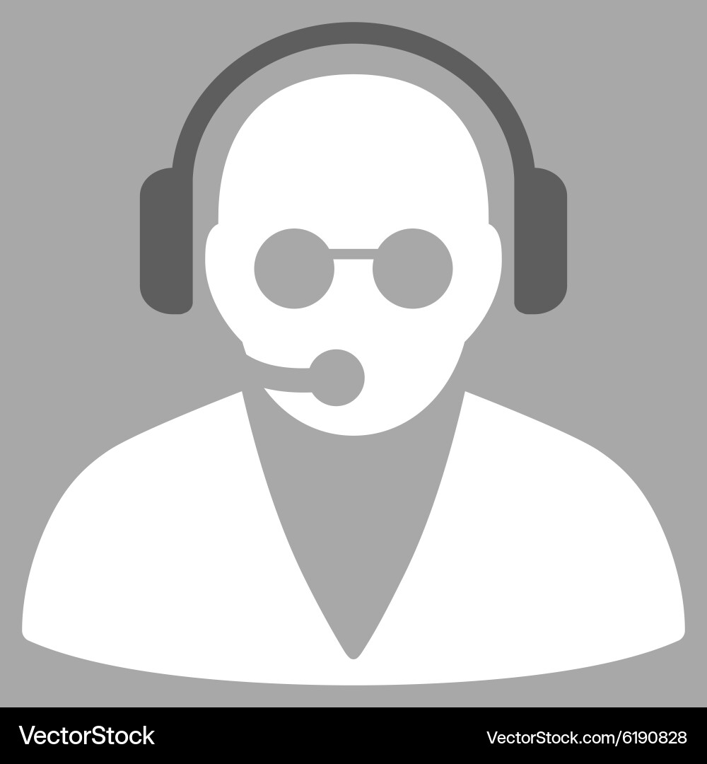 Support operator icon vector image