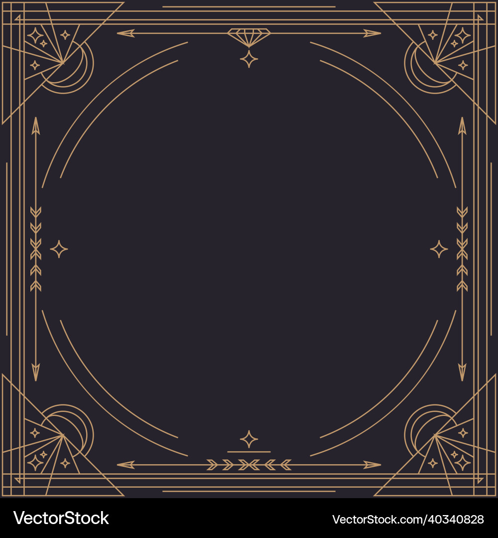Thin line frame abstract geometric linear design vector image