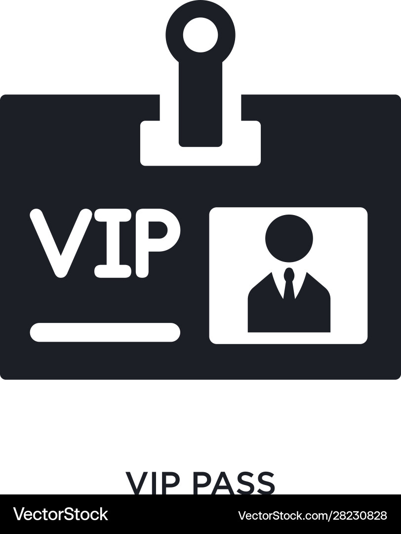Vip pass isolated icon simple element from luxury Vector Image