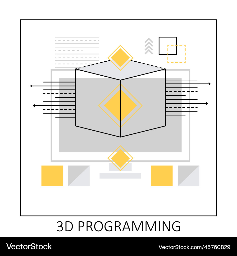3D-Druckprogrammierung 3D-Druckprogrammierung vektorbild