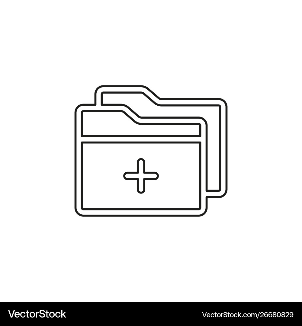 Add folder icon Add folder icon vector image