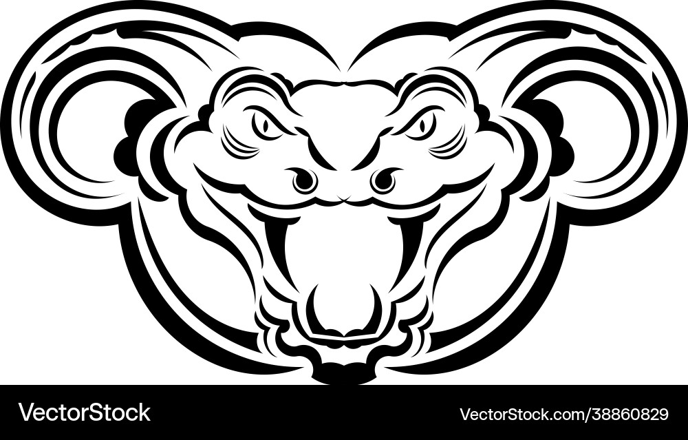 Anaconda snake art for tattoo logo label sign Anaconda snake art for tattoo logo label sign vector image