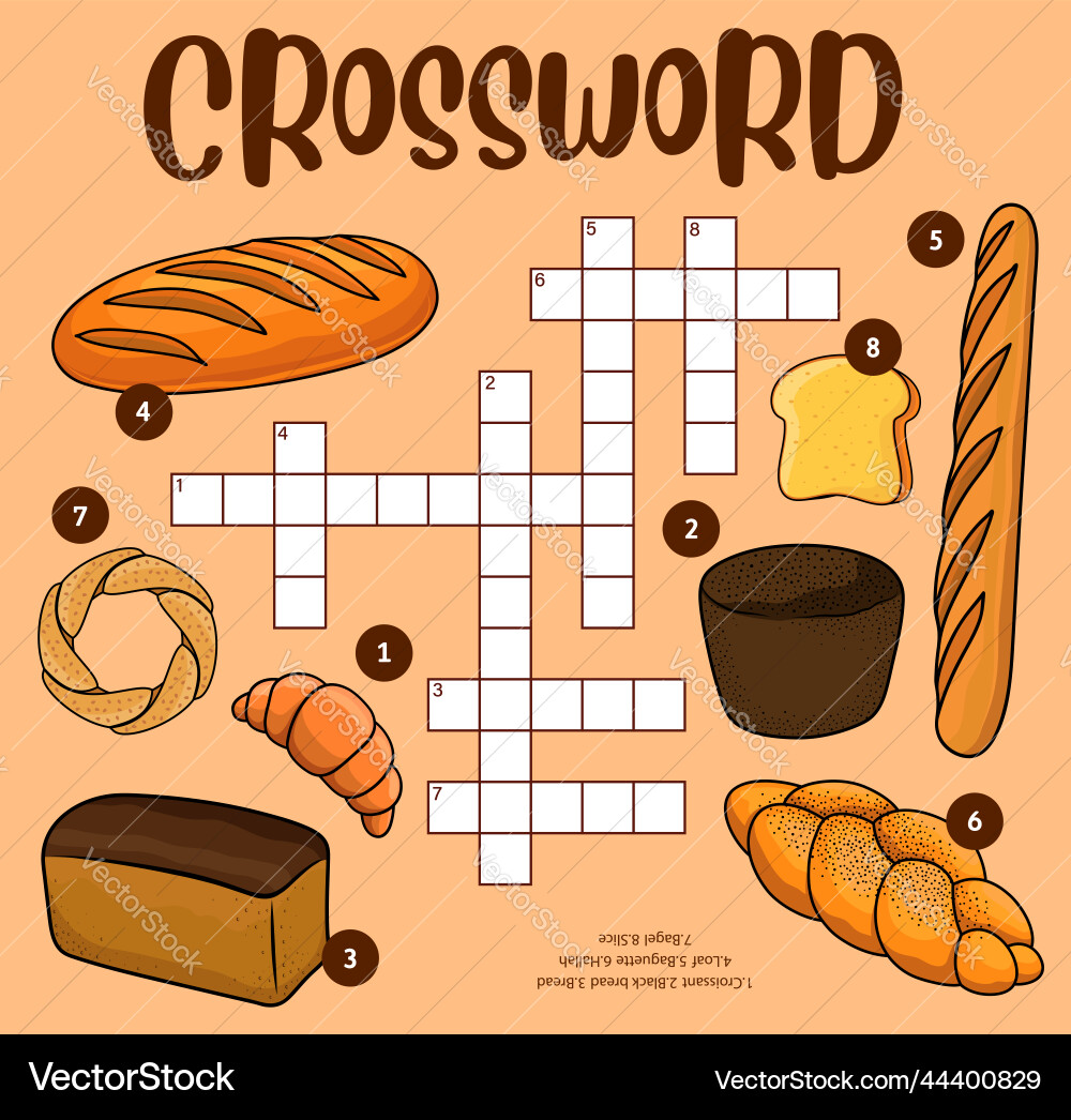 Bread Bäckerei Kreuzwortwortwörtel Arbeitsblatt finden Wort Spiel Bread Bäckerei Kreuzwortwortwörtel Arbeitsblatt finden Wort Spiel vektorbild