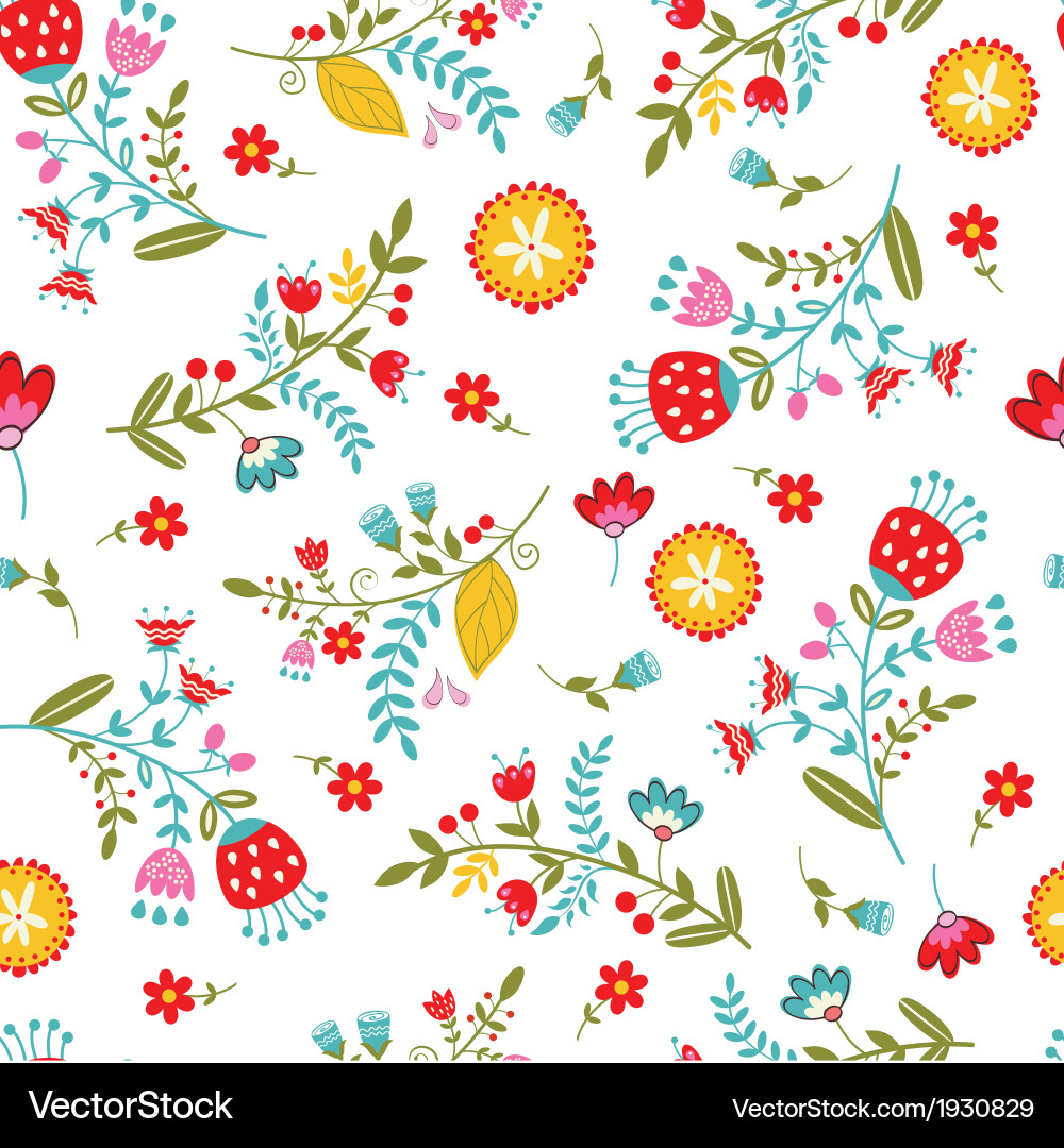 Charming Floral Pattern vector image