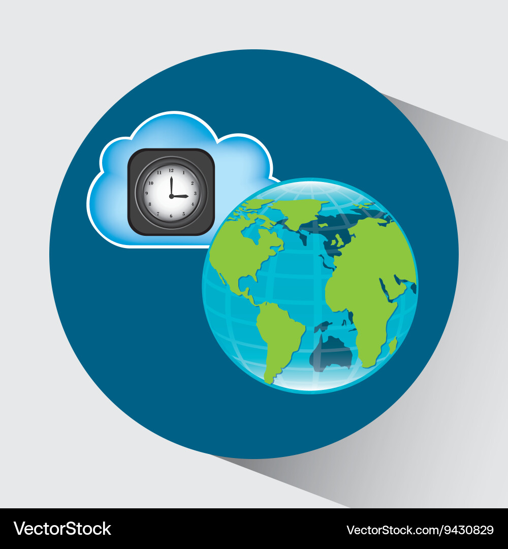 Cloud computing design vector image