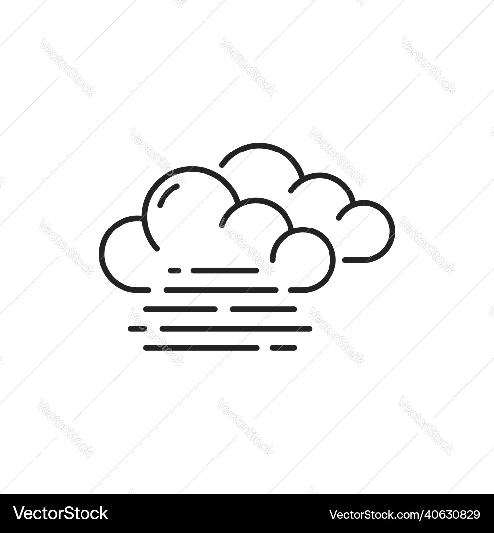 Clouds and mist sign fog weather forecast icon Vector Image