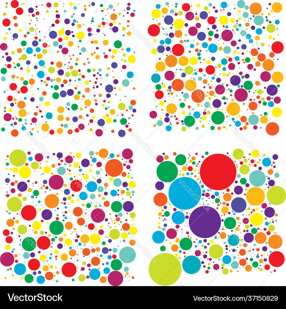 Colorful random dots circles dotted element Colorful random dots circles dotted element vector image