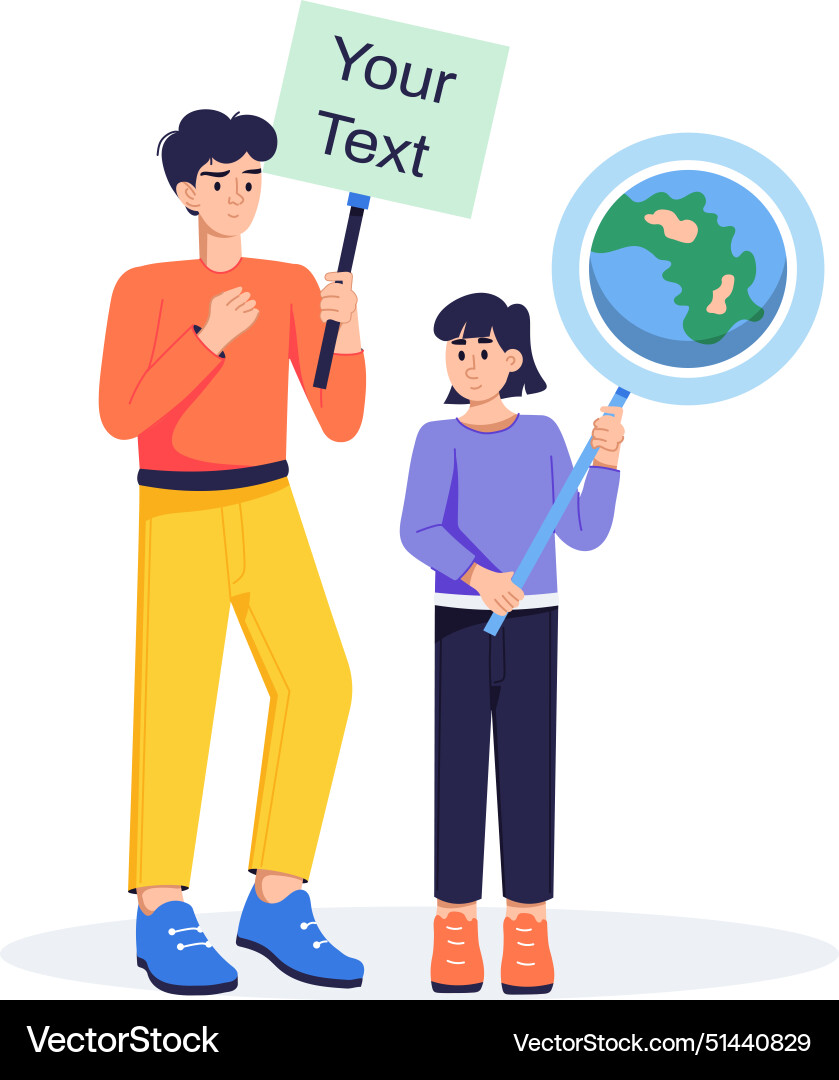 Environmental activists Royalty Free Vector Image