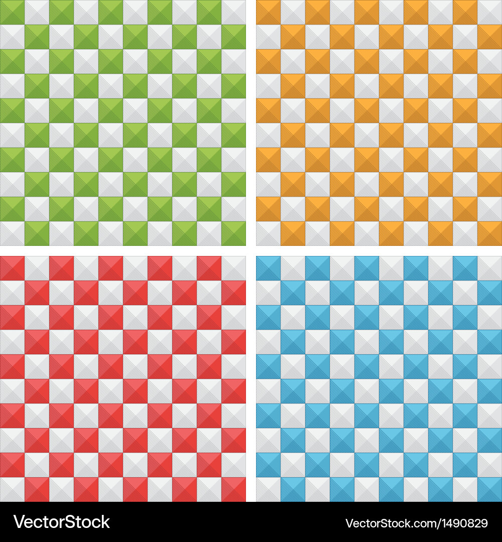 Geometric Check Pattern Collection Vector Image