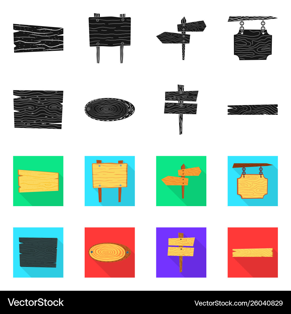 Isolated object raw and forest sign collection Isolated object raw and forest sign collection vector image