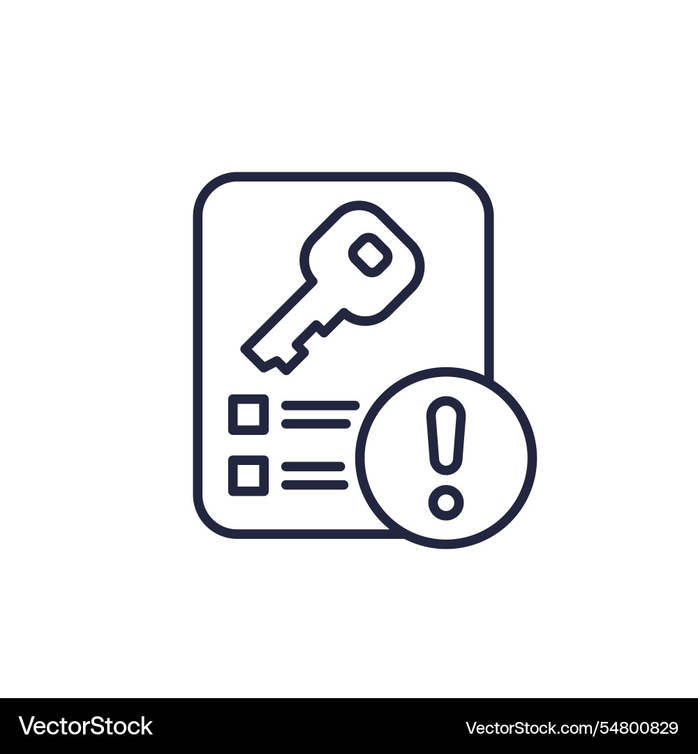 Key takeaway icon in line design Royalty Free Vector Image