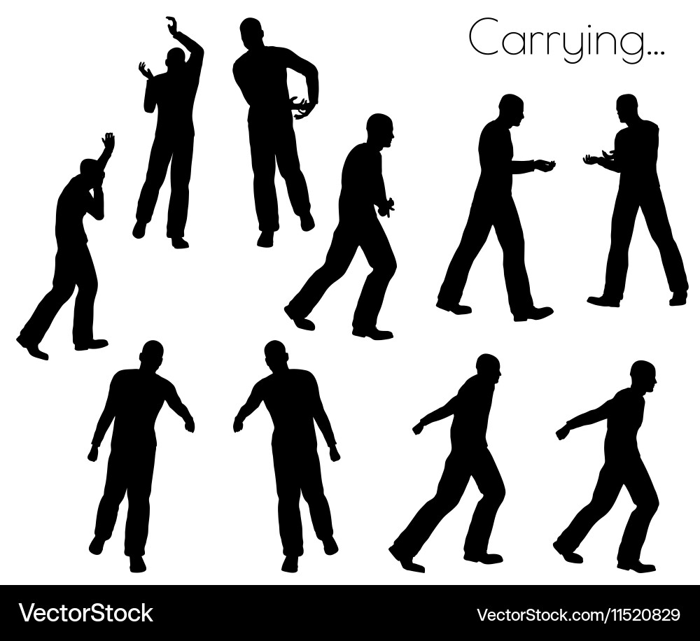 Man in carrying action pose Vector Image