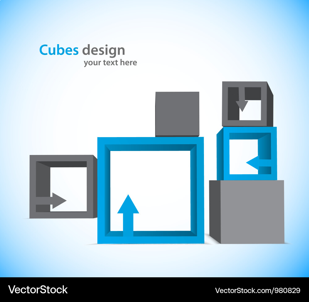 Modern Geometric Cube Background Vector Image