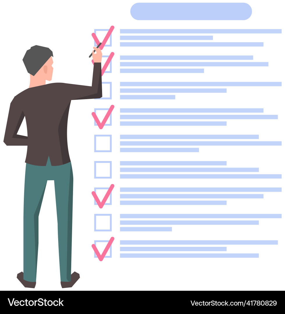 Month scheduling to do list time management vector image