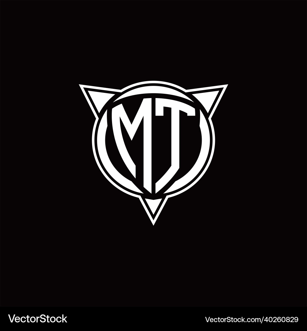 Mt logo monogram isolated with circle shape – Royalty-Free Vector ...