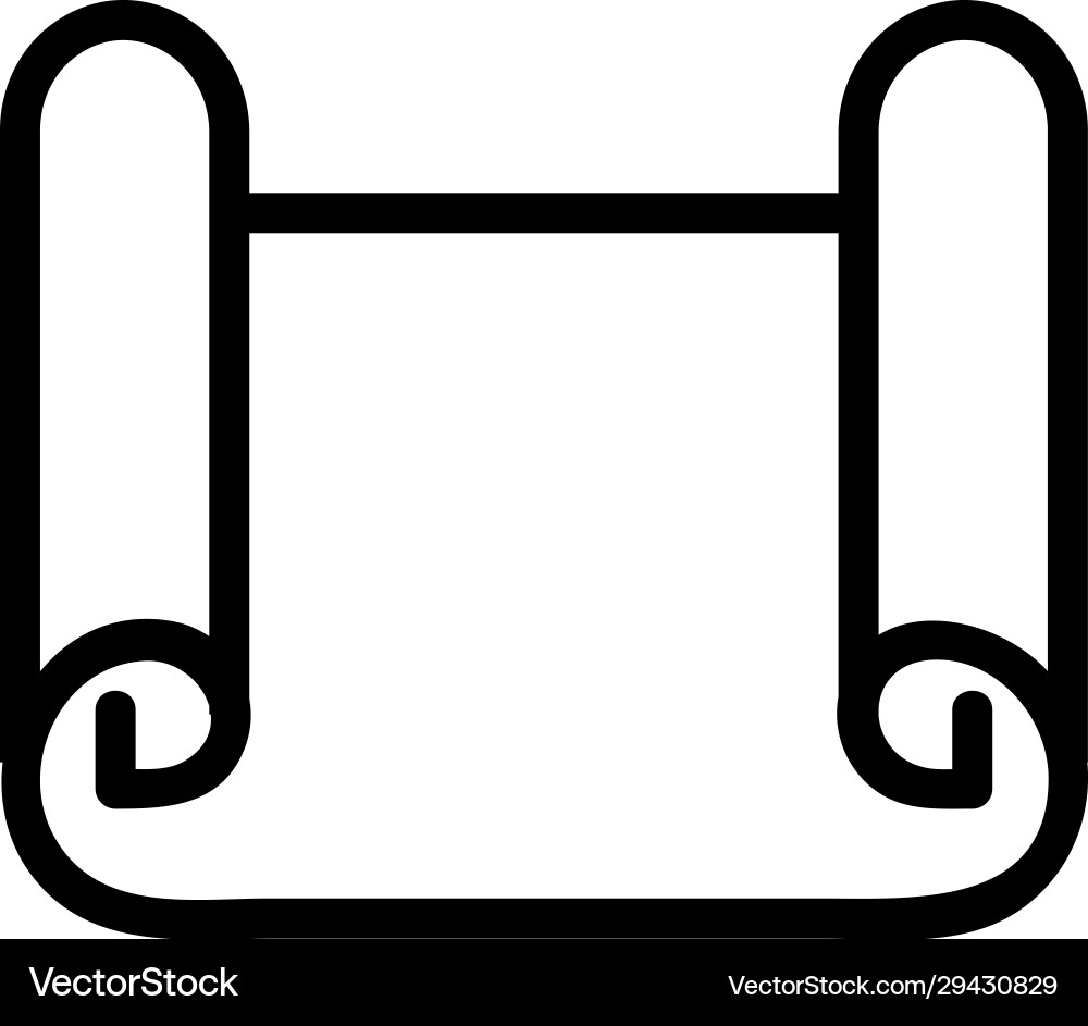 Parchment paper scroll icon isolated Vector Image