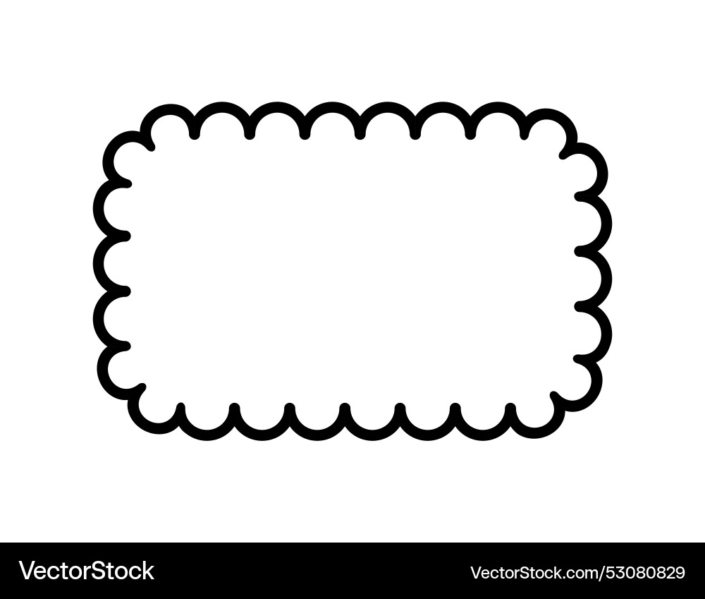 Rectangle scalloped frame edge square Rectangle scalloped frame edge square vector image