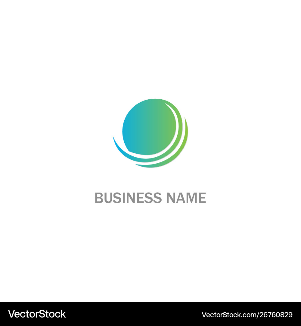 Round abstract loop curve logo Vector Image
