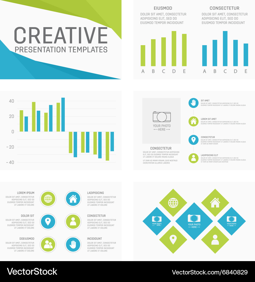 Template for multipurpose presentation Vector Image