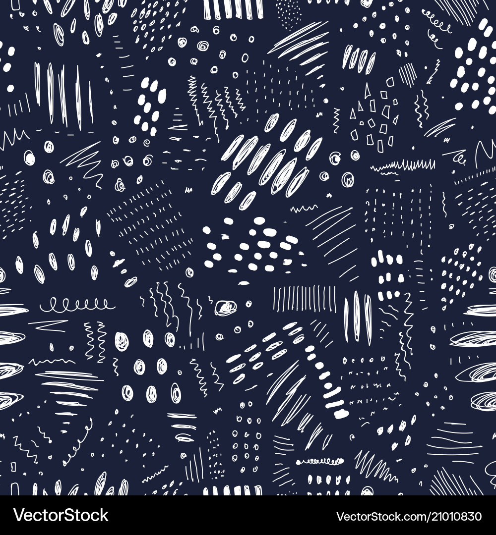 Abstract monochrome seamless pattern with lines vector image