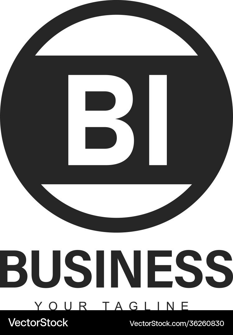 Bi initial a logo design with abstract style Vector Image