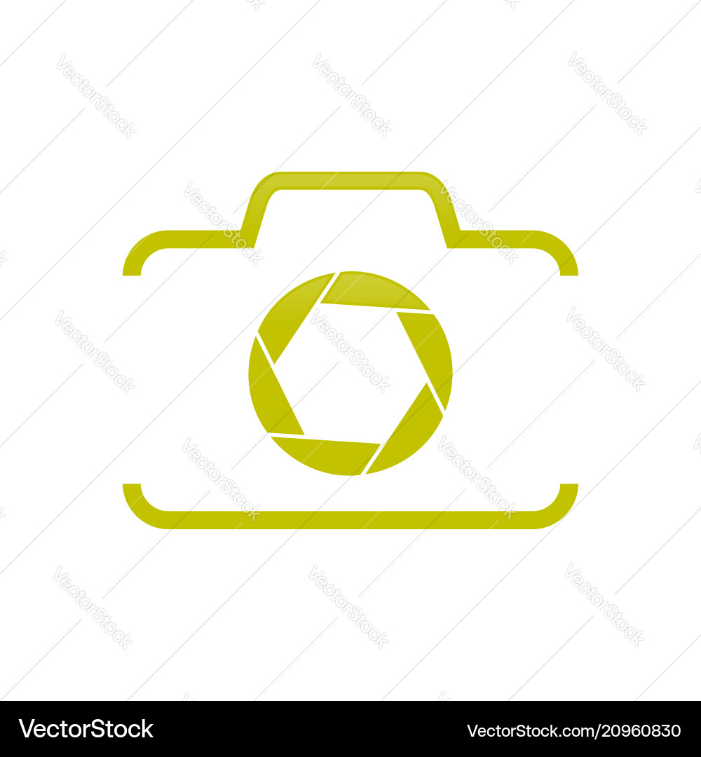 Camera shape half with shutter symbol design Camera shape half with shutter symbol design vector image