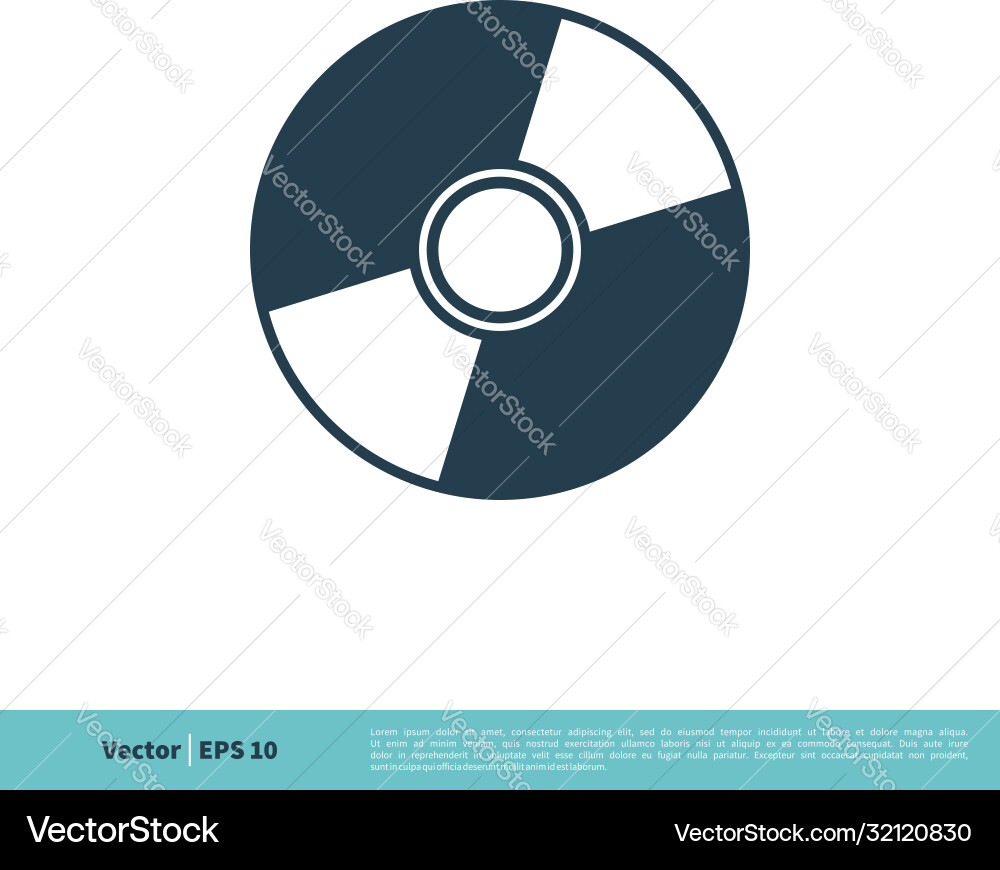 Cd dvd icon logo template design eps 10 Royalty Free Vector
