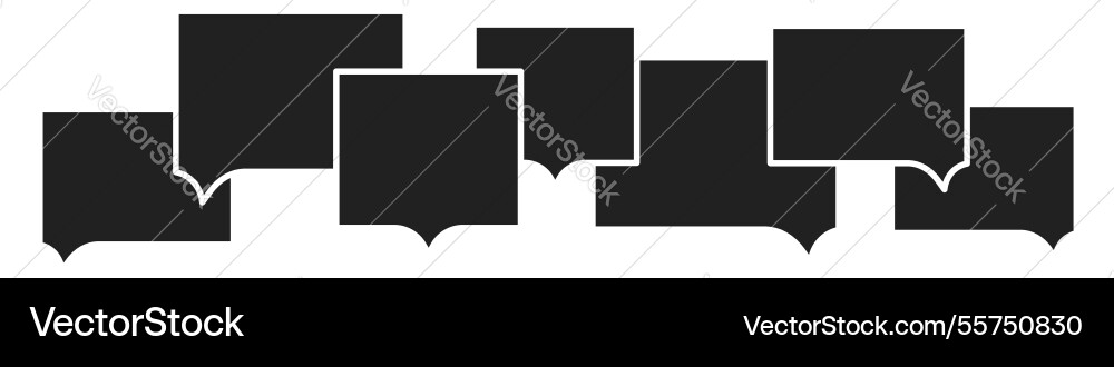 Chat and speech rectangular bubble flat isolated Chat and speech rectangular bubble flat isolated vector image