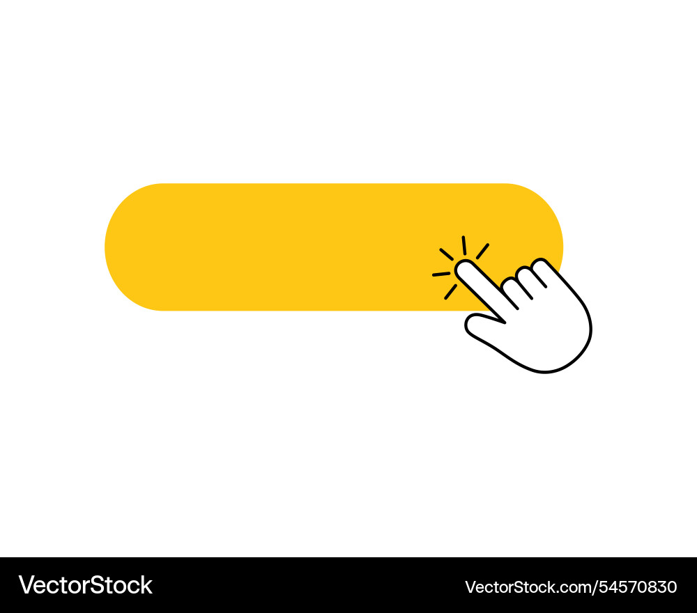Click on the blank button with yellow Vector Image