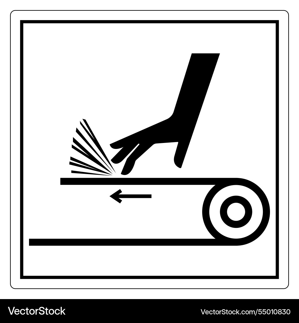 Hand symbol representing caution while using Vector Image
