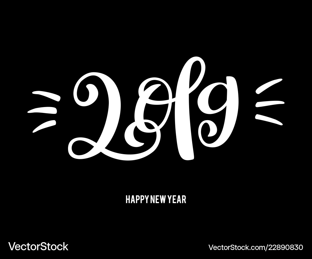 Happy new 2019 year Happy new 2019 year vector image
