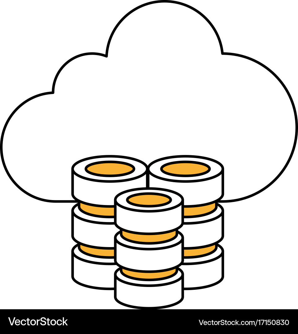 Isolated web hosting design Vector Image