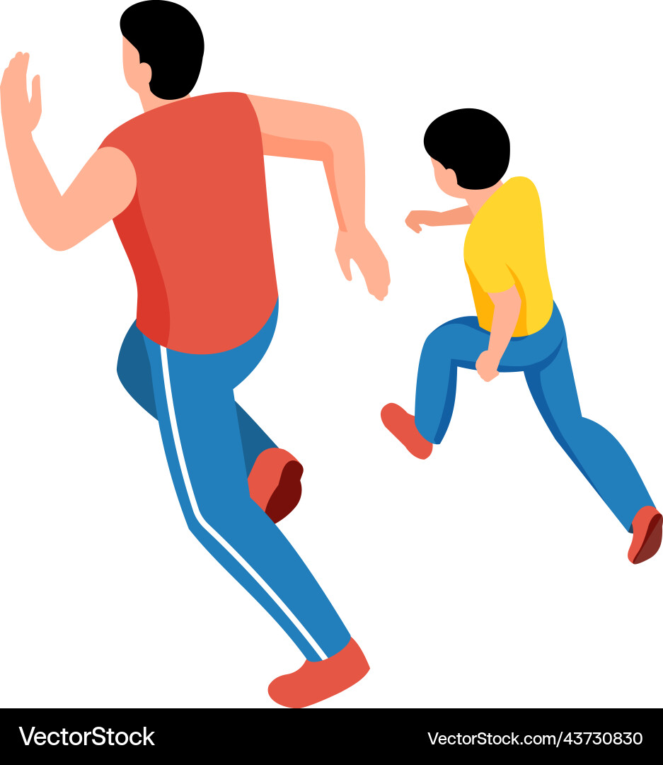Isometric father Royalty Free Vector Image - VectorStock