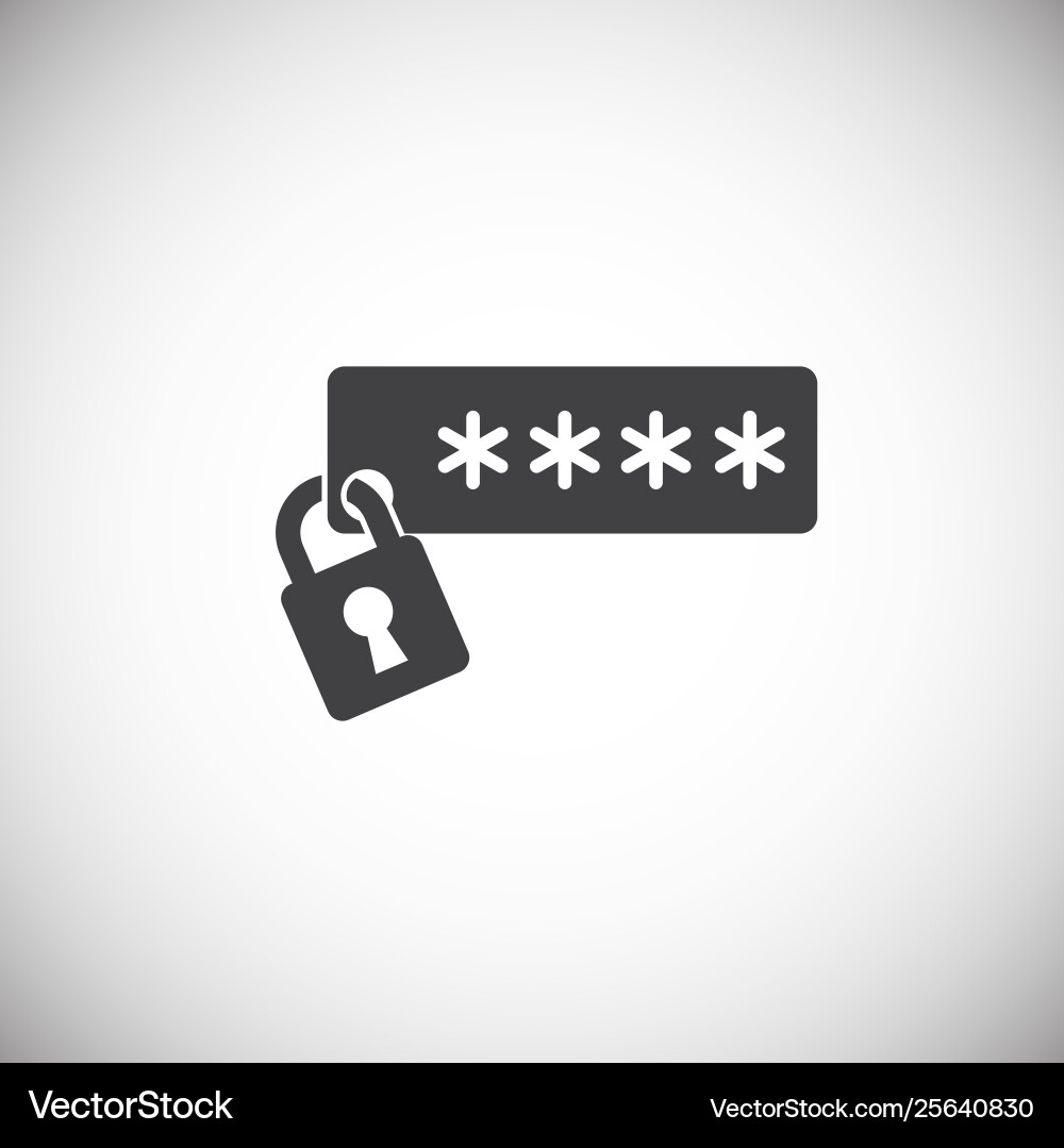 Password related icon on background for graphic Password related icon on background for graphic vector image