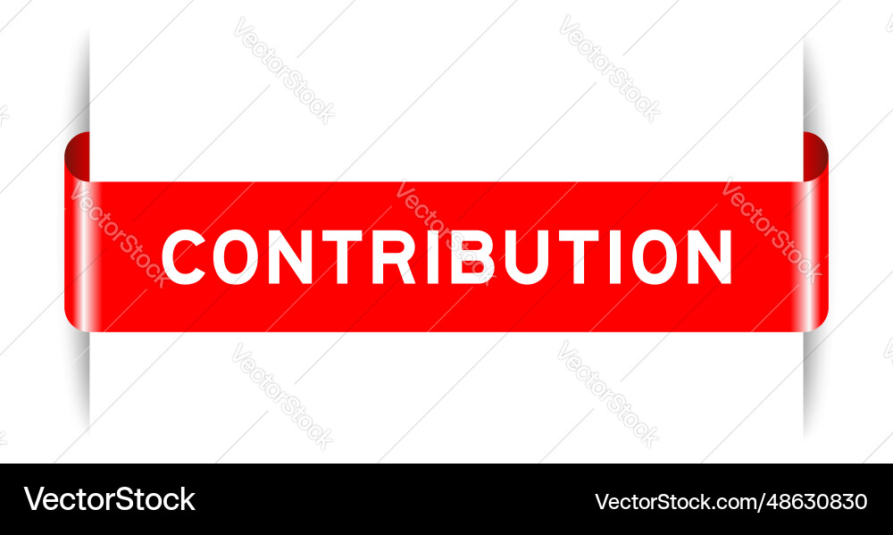 Red color inserted label banner with word Red color inserted label banner with word vector image