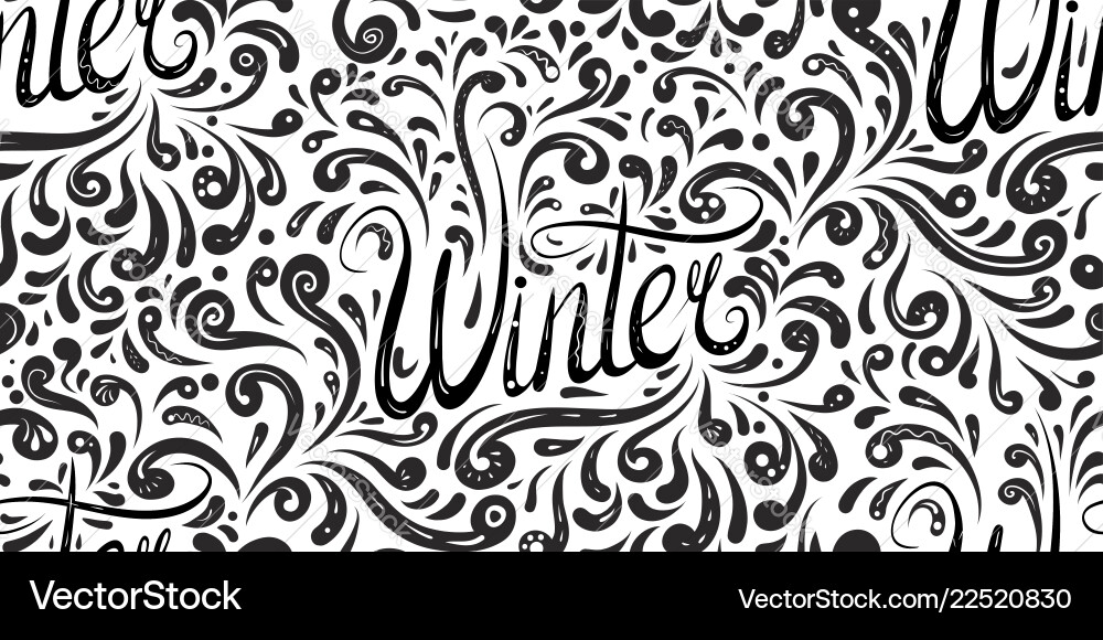 Seamless calligraphic pattern with lettering Seamless calligraphic pattern with lettering vector image